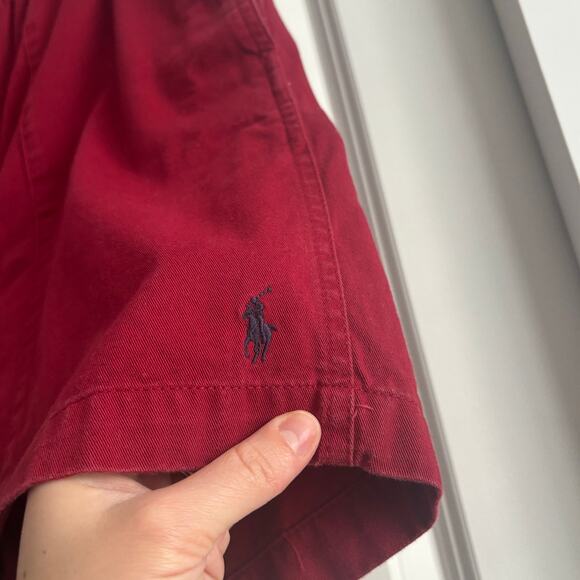 Vintage Polo Ralph Lauren Men’s Drawstring Shorts Preppy Classic Red Sz M - Picture 2 of 12